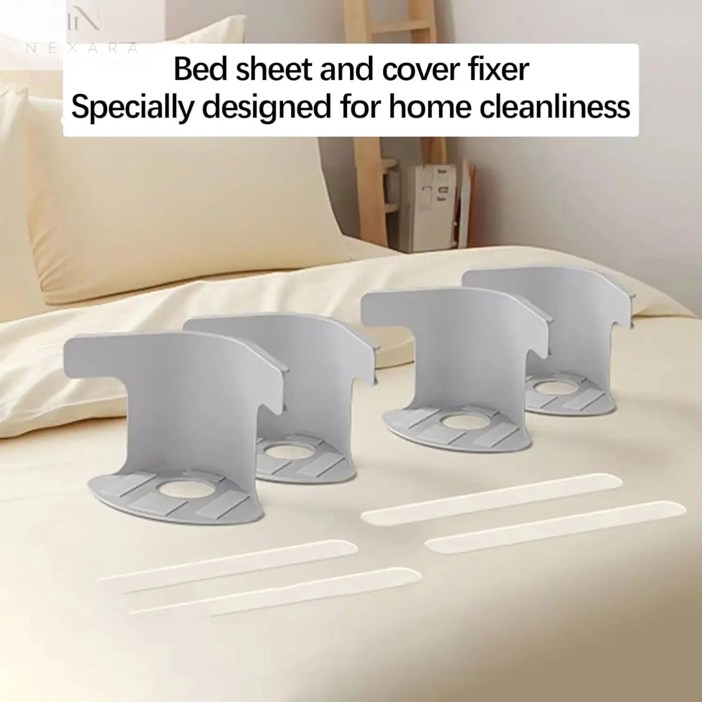 Set of 4 Premium Heavy-Duty Non-Slip Bed Corner Sheet Grippers for All Mattress Sizes