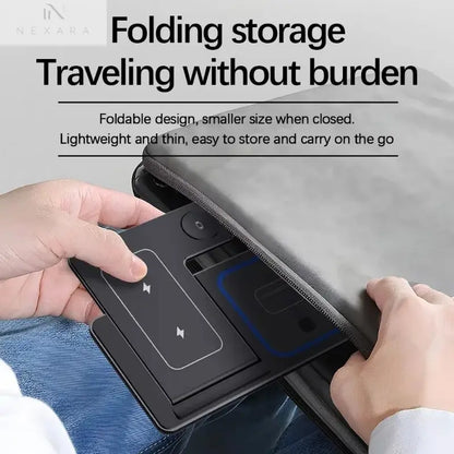 100W Foldable 3-in-1 Wireless Charging Station for iPhone 16/15/14/13/12, Apple Watch Series 10/9/8, and AirPods Pro/2 - Fast and Efficient Charging Solution
