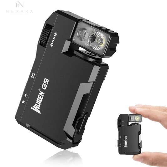 G5 Rechargeable EDC Flashlight - 400 Lumens Mini Flashlight with Dual Light Sources and RGB Options for Ultimate Portability