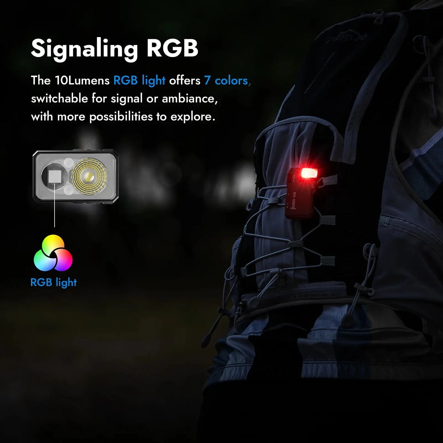G5 Rechargeable EDC Flashlight - 400 Lumens Mini Flashlight with Dual Light Sources and RGB Options for Ultimate Portability