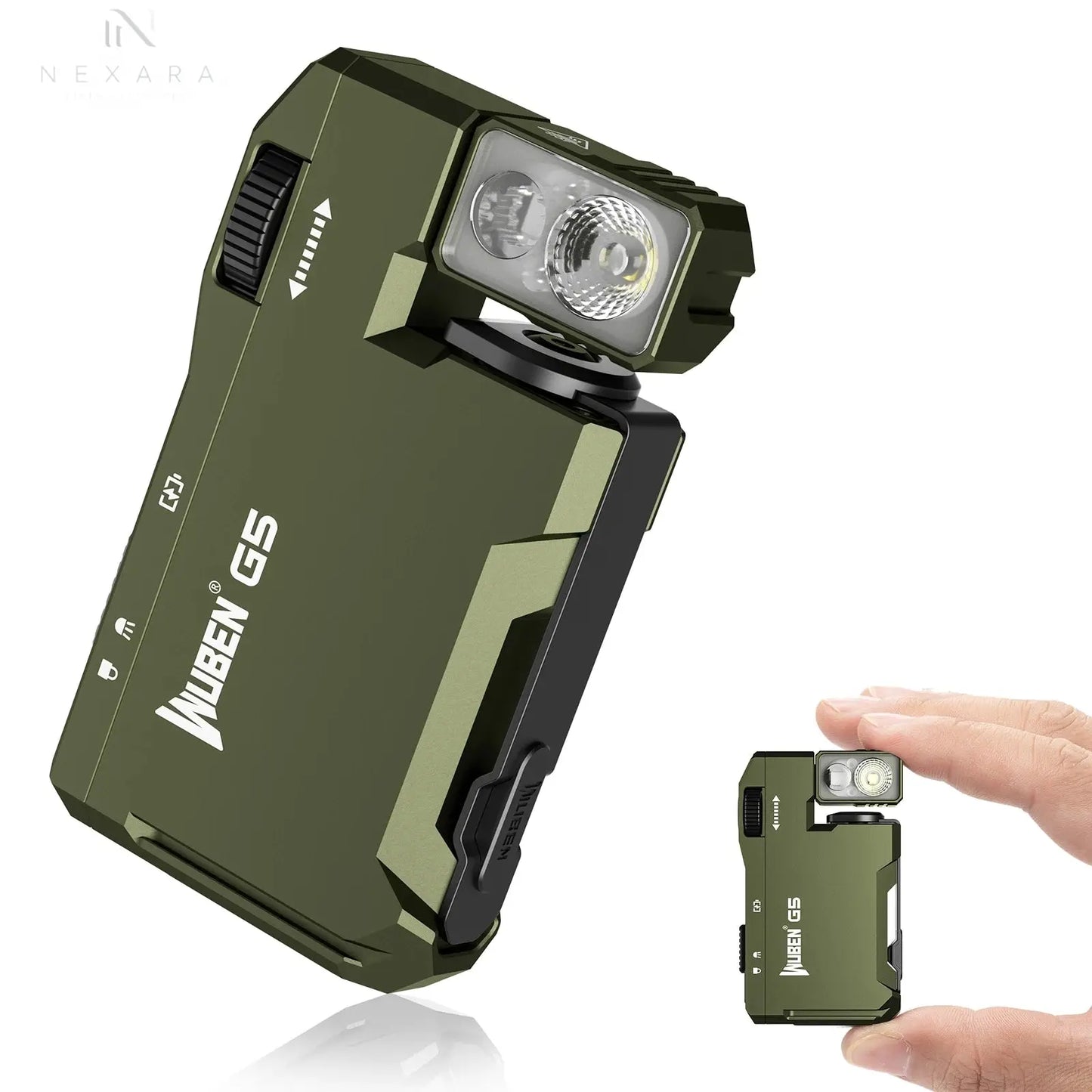 G5 Rechargeable EDC Flashlight - 400 Lumens Mini Flashlight with Dual Light Sources and RGB Options for Ultimate Portability
