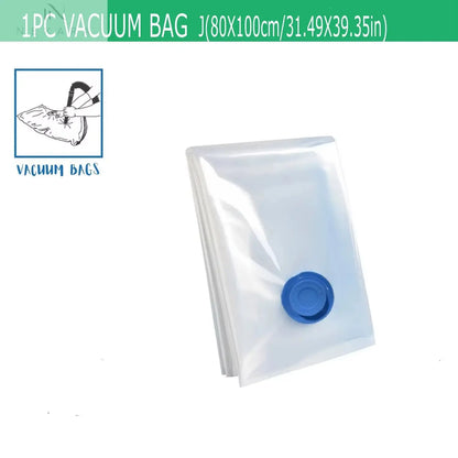 Maximize Your Space with Our 5-Pack Premium Vacuum Storage Bags for Comforters, Blankets, and Clothing - Ideal Compression Solution for Travel and Home Organization