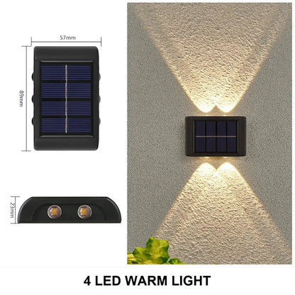 Solar Wall and Fence Lights - LED Outdoor Waterproof Sconces with Dusk to Dawn Sensor (1-12 PCS)
